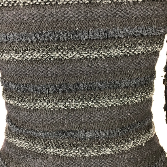 Anthro Leifsdottir Metallic Fur Striped Sweater Dress - Picture 5 of 7